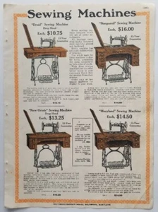 1916 Sewing Machines Catalog Page Baltimore Bargain House Baltimore, MD - Picture 1 of 2