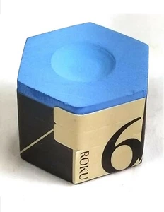KAMUI ROKU Blue Premium Billiard Chalk For Pool & Billiard Cue Tip - 1 piece - Picture 1 of 4