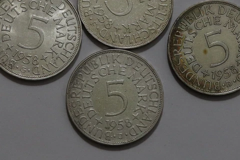 🧭 🇩🇪 GERMANY RARE 5 MARK 1958 JGFD - 4 SILVER COINS B56 #1 II25 Cover