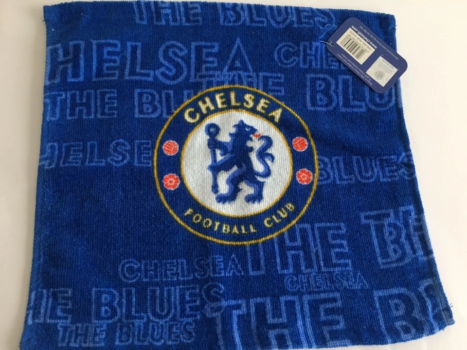 2 X OFFICIAL CHELSEA FOOTBALL CLUB 100% COTTON FACE FLANNEL/TOWEL 30CM X 30CM