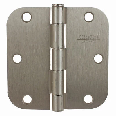 3.5" Brushed Satin Nickel Interior Door Hinges 5/8" Corner Radius 3558-SN-1 - Image 1 of 2