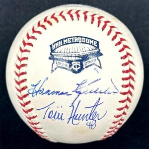 Harmon Killebrew & Torii Hunter signed Twins Metrodome Baseball auto PSA, BAS - Picture 1 of 4
