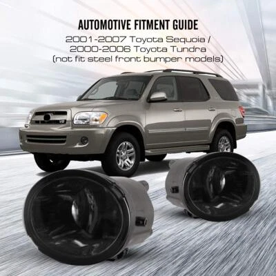 Smoke Fog Lights For 2000-2006 Toyota Tundra /2001-2007 Toyota Sequoia Fog Lamps - Изображение 1 из 4