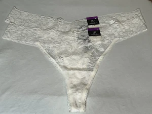 INC Tanga Spitzenunterwäsche XXL Mid Rise Höschen 2 Paar weiß International Concepts - Bild 1 von 8