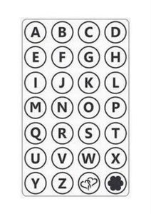 BASTELN AUCH - 17,5 CM x 10,5 CM - PRÄGEFOLDER - GROSSBUCHSTABEN ALPHABET - Bild 1 von 1