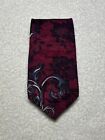 Brioni Neckwear Men?S Pure Silk Tie Red Royal Blue Abstract Paisley Slim 3? In