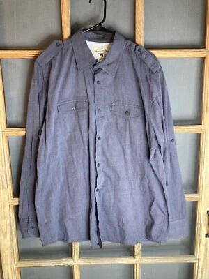 American Rag Men's Gray Shirt Sz  XL  LS Epaulets on Shoulders 100% Cotton - Image 1 of 4