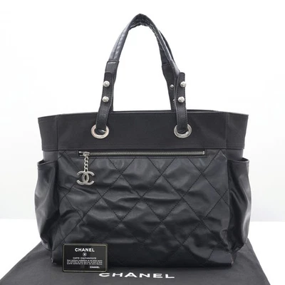 Auténtico bolso de mano Chanel Paris Biarritz GM A34210 negro con sello #54441A SIN TARIFA Foto 1 de 4