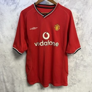 Vintage Manchester United Umbro Jersey Mens L/XL Red 23.5x28 - Picture 1 of 15