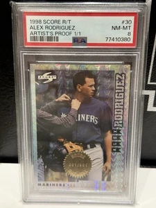 1998 Score MASTERPIECE ARTIST’S PROOF Alex Rodriguez - PSA 8 - 1/1 - Bild 1 von 2