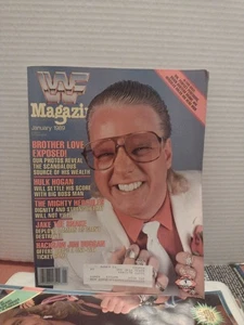 Revista de lucha libre WWF ENERO 1989 VINTAGE OOP WWE WCW años 80 Brother Love - Imagen 1 de 1