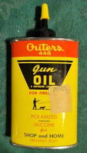 One NEW NOS Vintage Outers 445 Gun Oil Metal Oiler Can 3 oz - Unopened - Picture 1 of 3