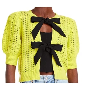 Alice + Olivia Strickjacke "Kitty" Puffärmel Gr. S - Bild 1 von 4