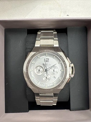 OROLOGIO BREIL MILANO da Uomo, cronografo, fondo argento e cinturino in acciaio - Immagine 1 di 4