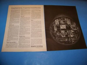 Anuncio impreso original de General Dynamics de revista vintage 1967 - Imagen 1 de 2