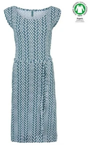 Tranquillo abito dress Jorinde blu verde cotone organic cotton antlantica - Foto 1 di 2