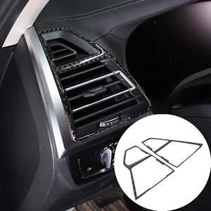 Tablero de instrumentos de fibra de carbono salida de aire lateral moldura de ventilación para BMW X3 2018-2022 - Imagen 1 de 11