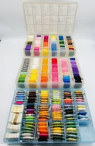 Embroidery Floss Thread Bobbin Carded with Organizer Cases Lot 337 - Picture 1 of 8