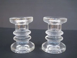 Par de velas de vidrio, 3 3/4" de alto - Imagen 1 de 9