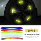 20PCS Car Motorcycle Wheel Hub Reflective Strips Stickers Car Styling Decal Tape