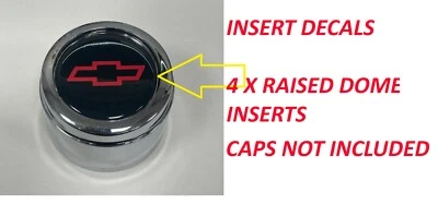 Tapacubos central de aluminio Chevrolet Corvette 73-82 INSERTOS Chevy Bowtie 4 piezas Foto 1 de 4