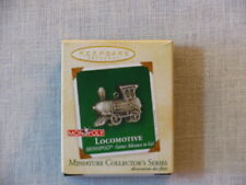 NIOB Hallmark Miniature Pewter Monopoly Game Locomotive Christmas Ornament, 2002