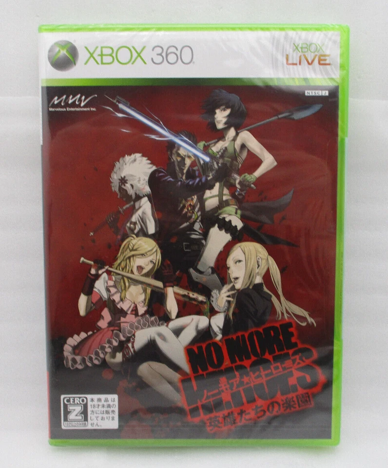 MINT XBOX360 NO MORE HEROES Eiyu tachi no Rakuen Japan import NDF-00001 XBOX 360 - Image 1 of 4
