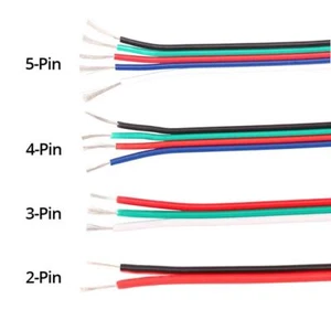 Flachbandkabel 2/3/4/5/6-fach flexibel PVC Verlängerung LED Verbinder Leitung Kabel - Bild 1 von 7