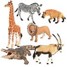 Figurines animaux jouets modèle, modèle simulé éducation lion zèbre africain
