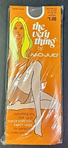Vintage Mojud The Very Thing Nude Pantyhose Medium Tall Tumbleweed Lingerie Hose - Picture 1 of 2
