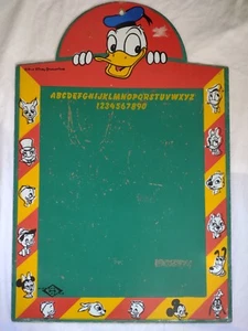 Vtg Walt Disney Productions Donald Duck Mickey Children’s Chalk Board Sign F1 - Picture 1 of 13