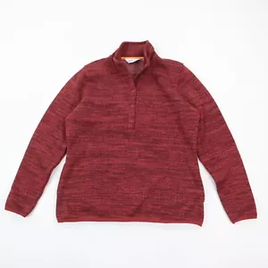 Orvis Women's 1/2 Snap Pullover Fleece Jacket Red L Large Outdoor Soft Warm Hike - Picture 1 of 4