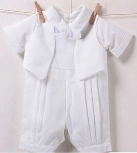 Baby Infant Boys Christening Prop Cute Romper Gentlemen Suits Wedding Outfits - Picture 1 of 12