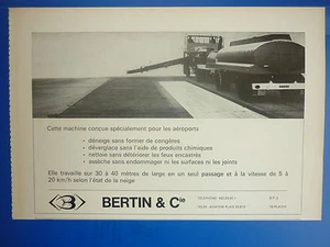 4/1971 PUB BERTIN et Cie THERMOSOUFFLANTE TSII DENEIGEUSE AEROPORT FRANZÖSISCHE ANZEIGE - Bild 1 von 1