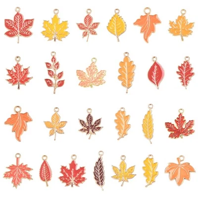 50pcs Maple Leaf Charm Pendants 3D Leaf Fall Pendants Fall Charms for Jewelry - Изображение 1 из 4