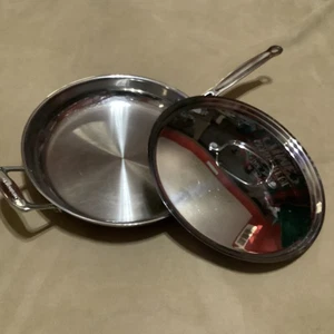CUISINART STAINLESS STEEL 12" SKILLET WITH HELPER HANDLE & LID 722-30H - Picture 1 of 9