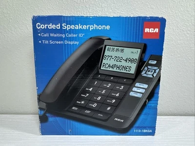RCA CORDED SPEAKERPHONE Model# 1113-1BKGA - Brand New - Fast/FREE Shipping! - Image 1 of 4