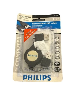 A-B USB 2.0 Retractable Cable Brand New - Image 1 of 2