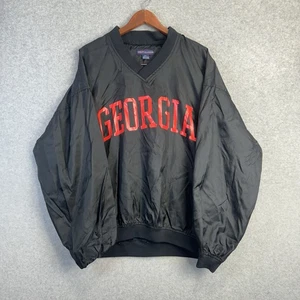 Maglione pullover Georgia Bulldogs uomo vintage giacca a vento Fruit Of The Loom taglia L - Foto 1 di 15