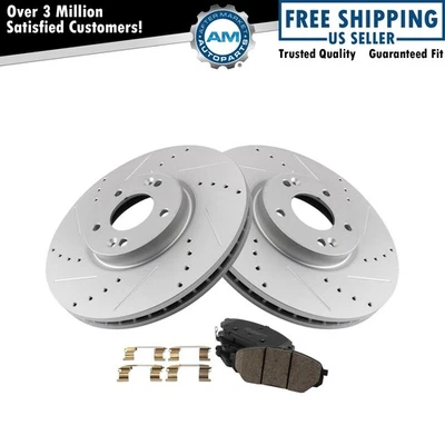 Front Ceramic Brake Pads & Performance Rotor Kit for Hyundai Veracruz — 第 1/4 张图片