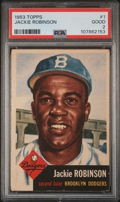 Jackie Robinson 1953 Topps PSA 2! *¡RECIÉN GRADUADO! *¡CENTRADO! *¡SIN PLIEGUES! Foto 1 de 2