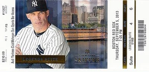 2013 Yankees vs Red Sox Legends Suite Ticket Stub Girardi 2.5.13 - Bild 1 von 1