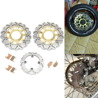 CBR 600 F4i CBR600F 2001-2006 Brake Rotors Discs + Pads Front Rear For Honda Foto 1 de 4