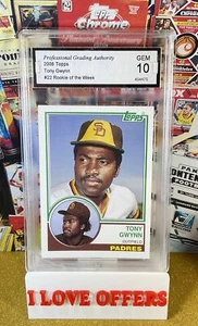 2006 TOPPS TONY GWYNN ROOKIE WEEK PADRES MVP HOF 1983 RC #22 PGA 10 MINT READ - Picture 1 of 4