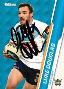 Signed 2015 Gold Coast Titans NRL ESP Traders Card - Luke Douglas - Picture 1 of 3