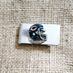 Vintage Chicago Bears Raised Helmet Money Clip NFL Stainless Steel Dad Gift - Picture 1 of 3