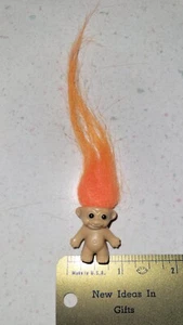 Vintage RUSS bambola troll capelli arancioni piccola miniatura 1" E 101 - Foto 1 di 2