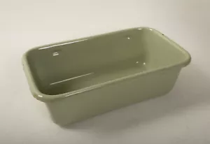 Green Enamel Bread Pan (F2L) Vintage Loaf (JSF6) Porcelain Cookware Baking - Picture 1 of 6