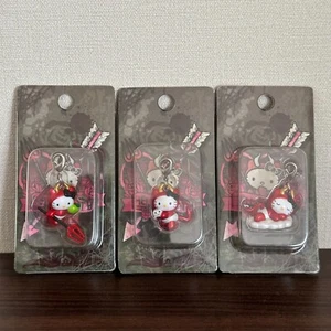Hello Kitty Devil Vintage Schlüsselanhänger Reißverschluss Maskottchen 3er Set Sanrio #711 - Bild 1 von 18