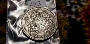 1951 Canada 50 Cent Silver Coin IdL4. - Picture 1 of 2